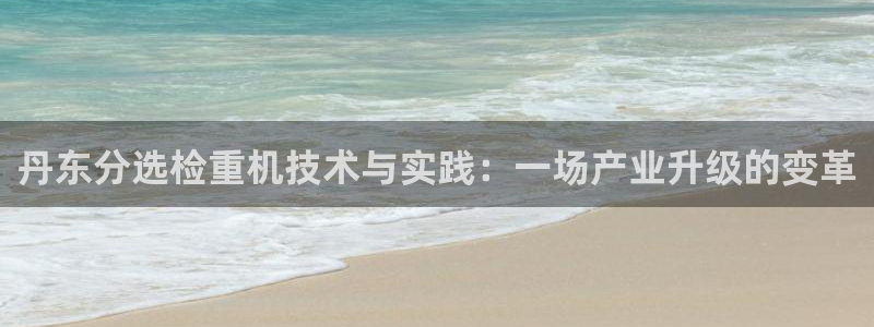 辉达娱乐加q75775稳定：丹东分选检重机技术与实践：一场产