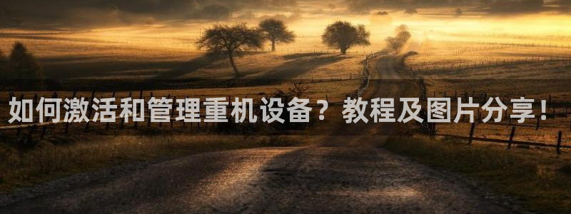辉达娱乐时时彩平台：如何激活和管理重机设备？教程及图片分享！