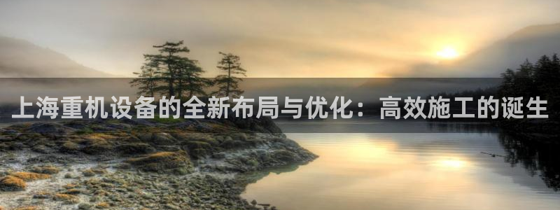 辉达娱乐彳75775：上海重机设备的全新布局与优化：高效施工