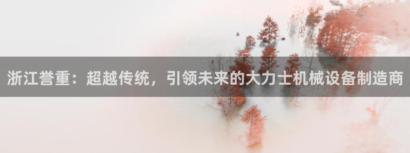 正规辉达娱乐平台：浙江誉重：超越传统，引领未来的大力士机械设