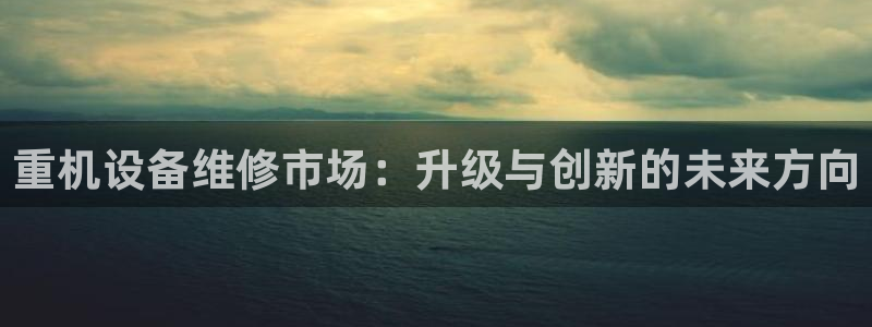 辉达娱乐广东11选5：重机设备维修市场：升级与创新的未来方向