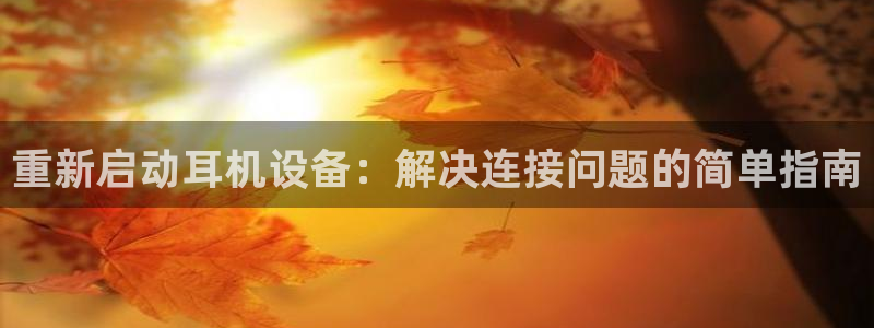 辉达娱乐线路检测：重新启动耳机设备：解决连接问题的简单指南
