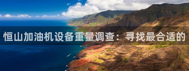 辉达平台注册：恒山加油机设备重量调查：寻找最合适的